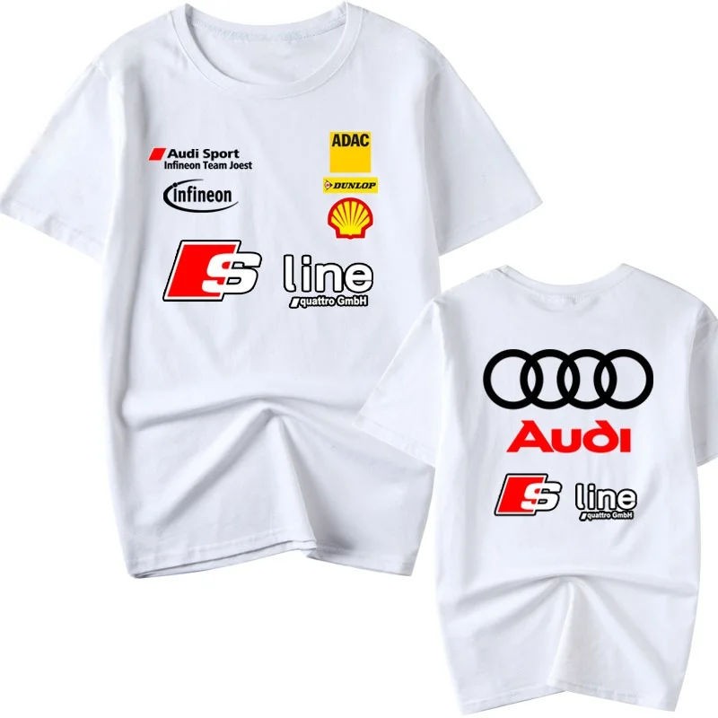 

Audi R8 Sports Car Peripheral Joint T-shirt AUDI Car Fans Can Wear Short Sleeves and Half Sleeves for Men and Women