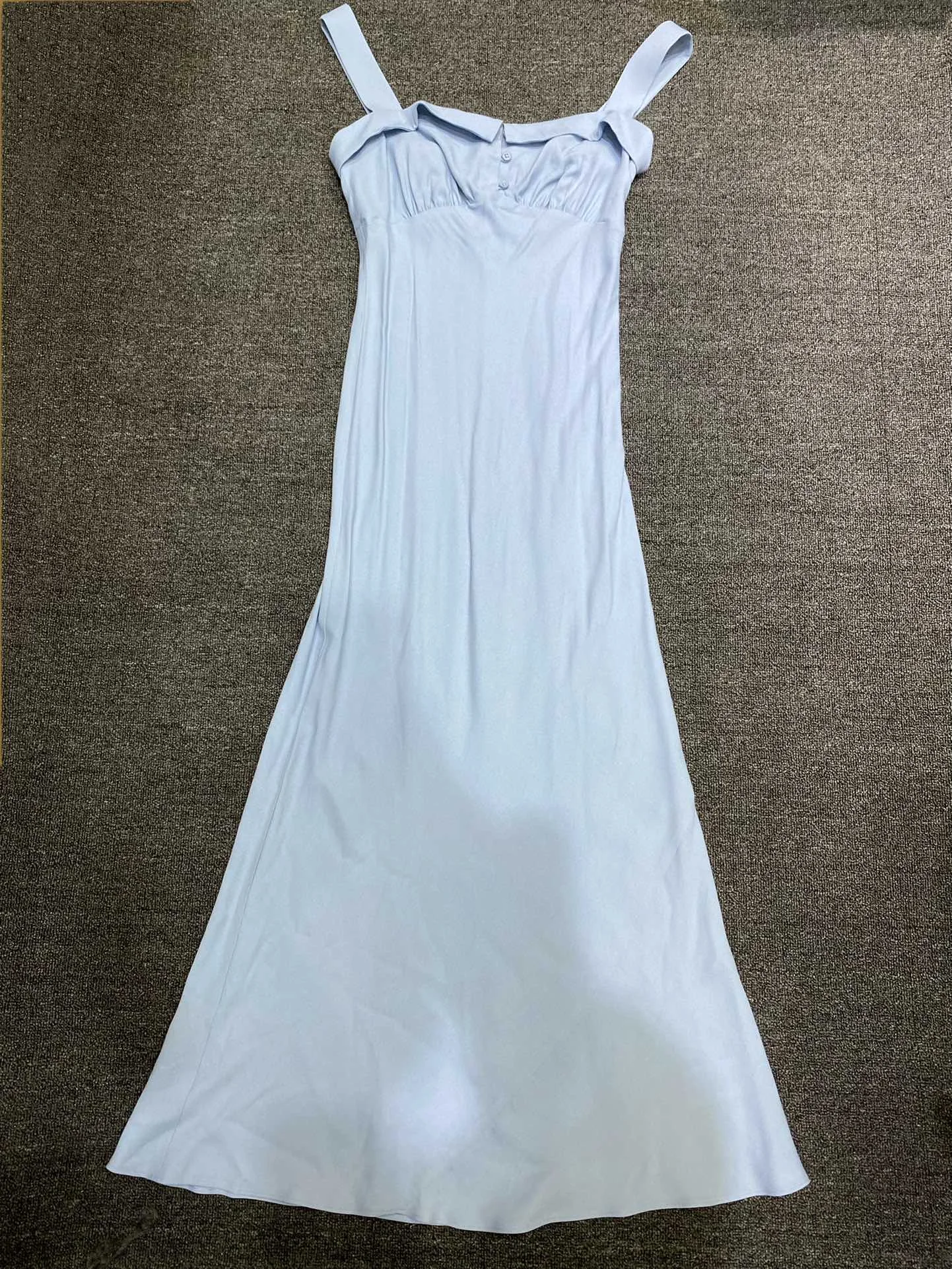 

Женский синий халат на бретельках с высокой талией и квадратным воротником без рукавов, праздничное женское длинное платье