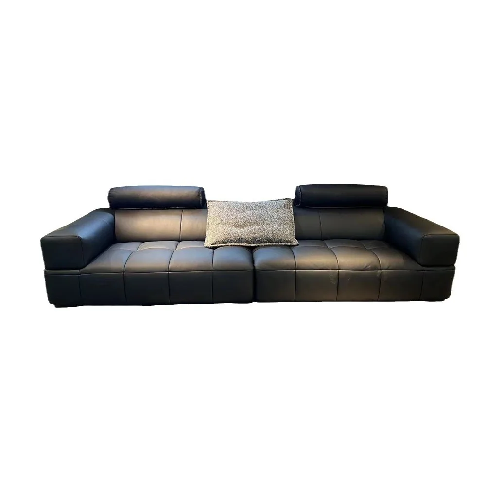 

Italian, minimalist, black, straight row, down, big black cow, new, sofa