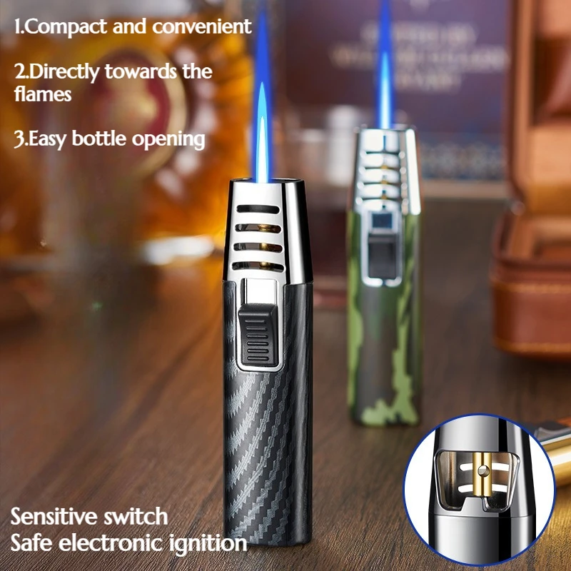

NEW Direct-fire Blue Flame Multi-functional Lighter Has Compact Recyclable Metal Body with Bottle Opener