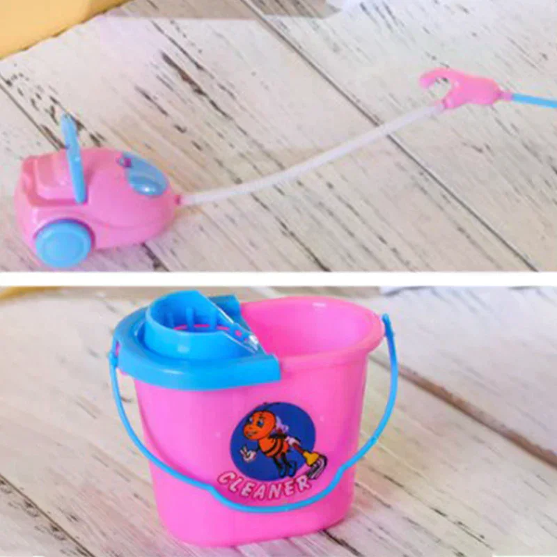 9pcs Doll Toys Tools House Mop Clean Cleaning Mini Kit Broom High Quality Durable Material Easy to Use Perfect for Home
