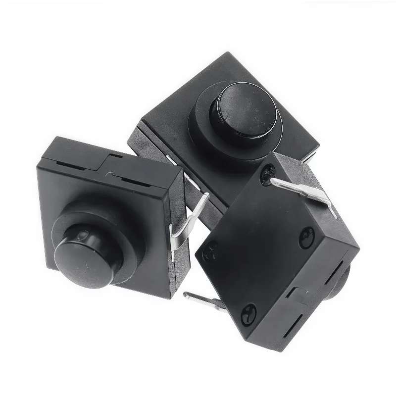 

10pcs/lot 12*12*9.4MM Flashlight Switch Push Button Switch One On One Off Ultra-thin 2-pin Self-locking Push Button Switch