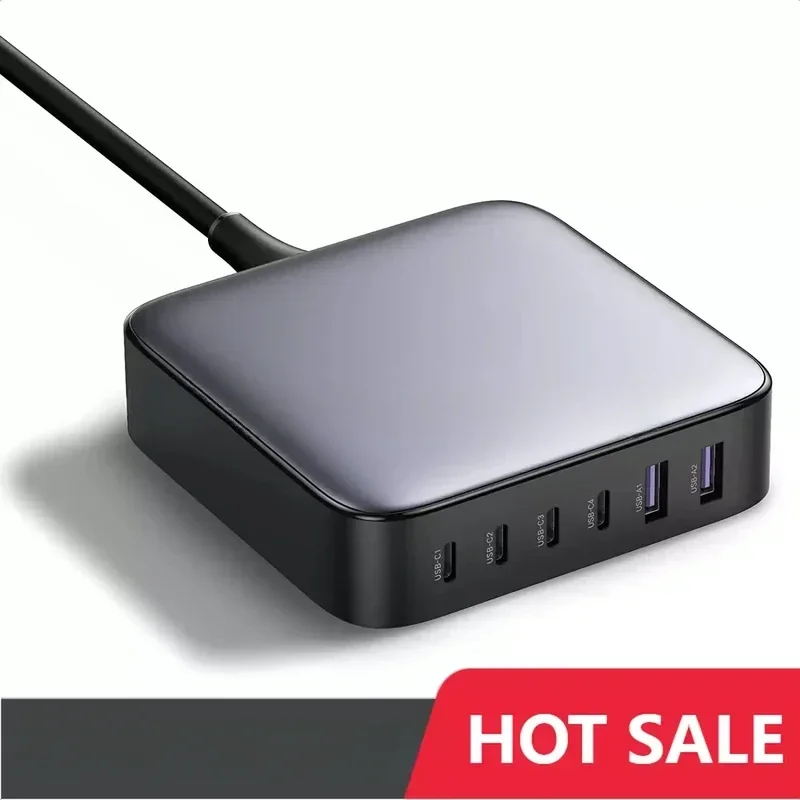 

adapters 100W 200W C desktop nexode 6 ports gan PD fastwith 3ft USB C to C charging cable Hot sales