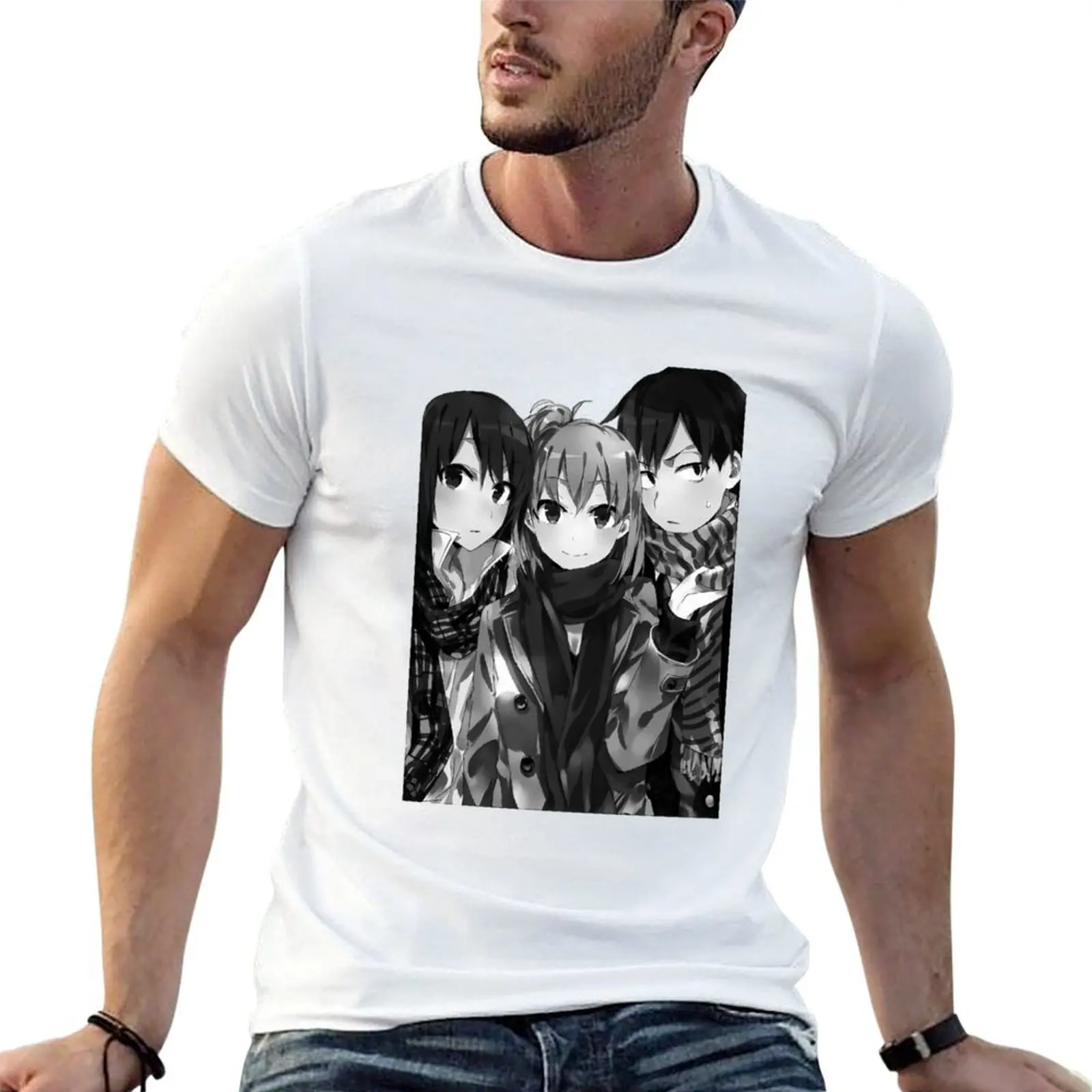 

Футболка Oregairu Friendship, хлопковая футболка, комплект необходимых футболок, хлопковая футболка, футболка из 100% хлопка