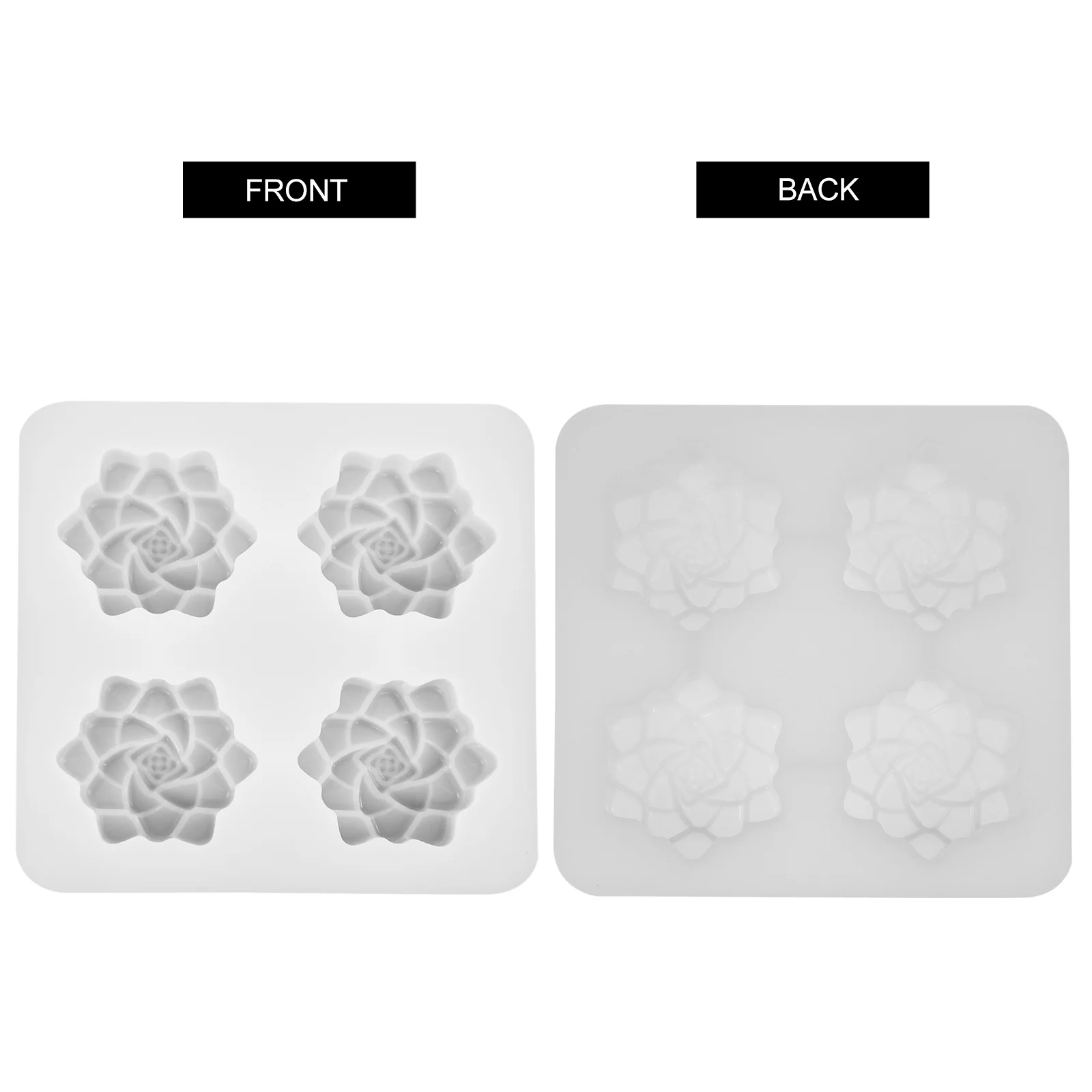 Molde de silicona para jabón de flor de ciruelo de cuatro conexiones, molde para hacer jabón hecho a mano, Flexible, antiadherente, troquel de silicona