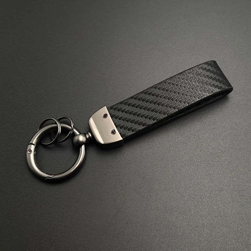 2024 Carbon Leather Keyring Luxury Women Car Keychain For Hyundai i20 i30 Elantra Kona Sonata Tucson N Line Keychain Accessories