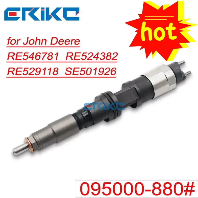 Inyector de Combustible Common Rail 095000-8800, Piezas de Inyector 095000-8801, RE529118 SE501926 para JOHN DEERE RE546781 RE524382