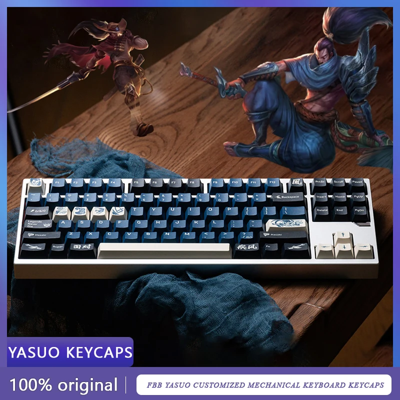 Оригинальная механическая клавиатура FBB Lol Yasuo с колпачками клавиш Pbt термосублимационная игровая офисная самурайская 170 клавиш Ionia