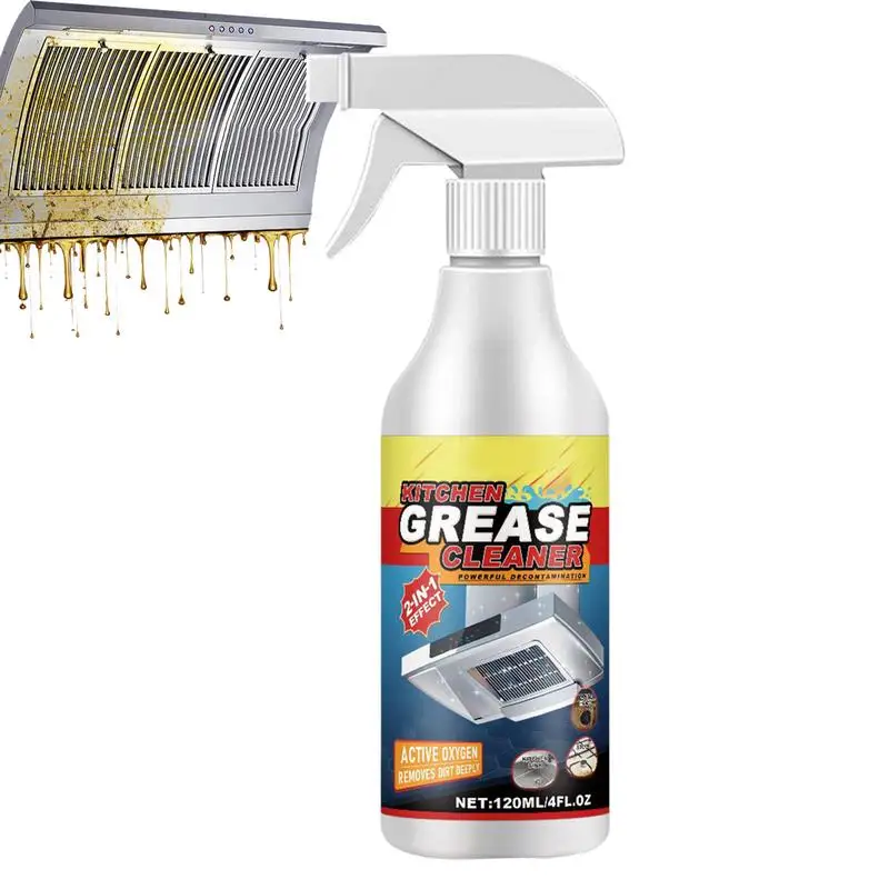 Degreaser Cleaner Spray 120ml Household Grease Cleaning Agent Multi-Purpose Kitchen Cleaning Tool for Countertops Range Hoods