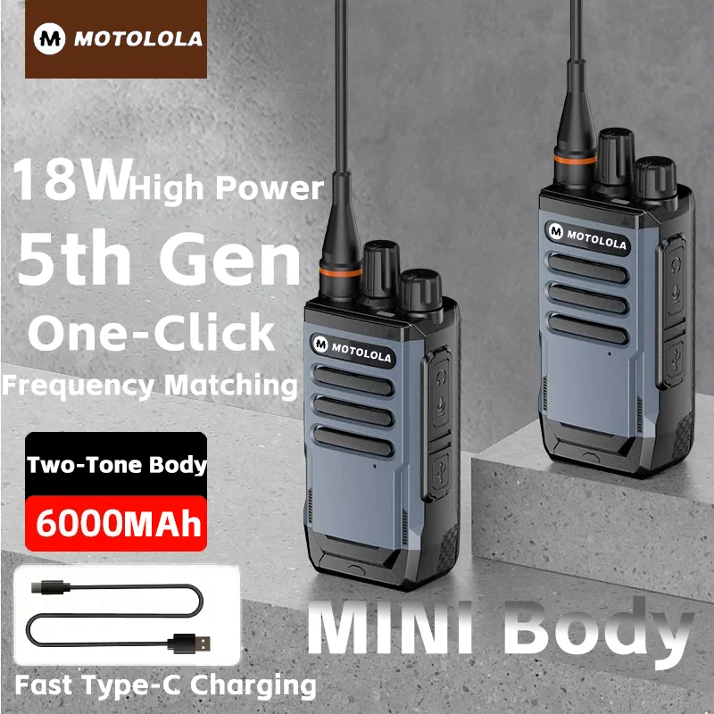 Mini Portable 10W Handheld Walkie-Talkie Two-Way Radio with VOX Waterproof for Restaurant And Hotel Communication