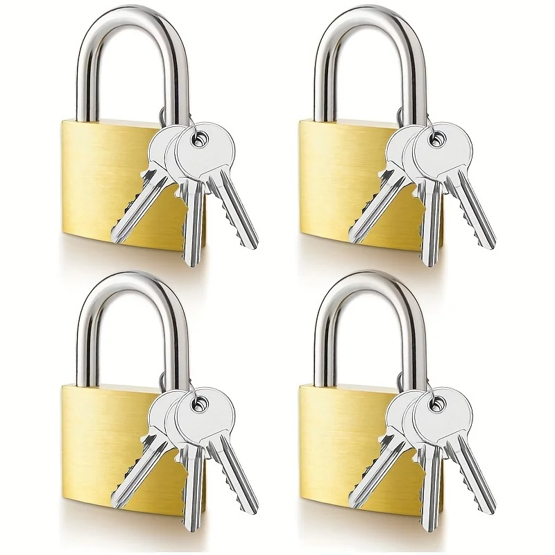 20mm Copper Padlocks Small Locks for Travel Backpack Luggage Case Locker Security Home Improvement Hardware Include 3 Keys