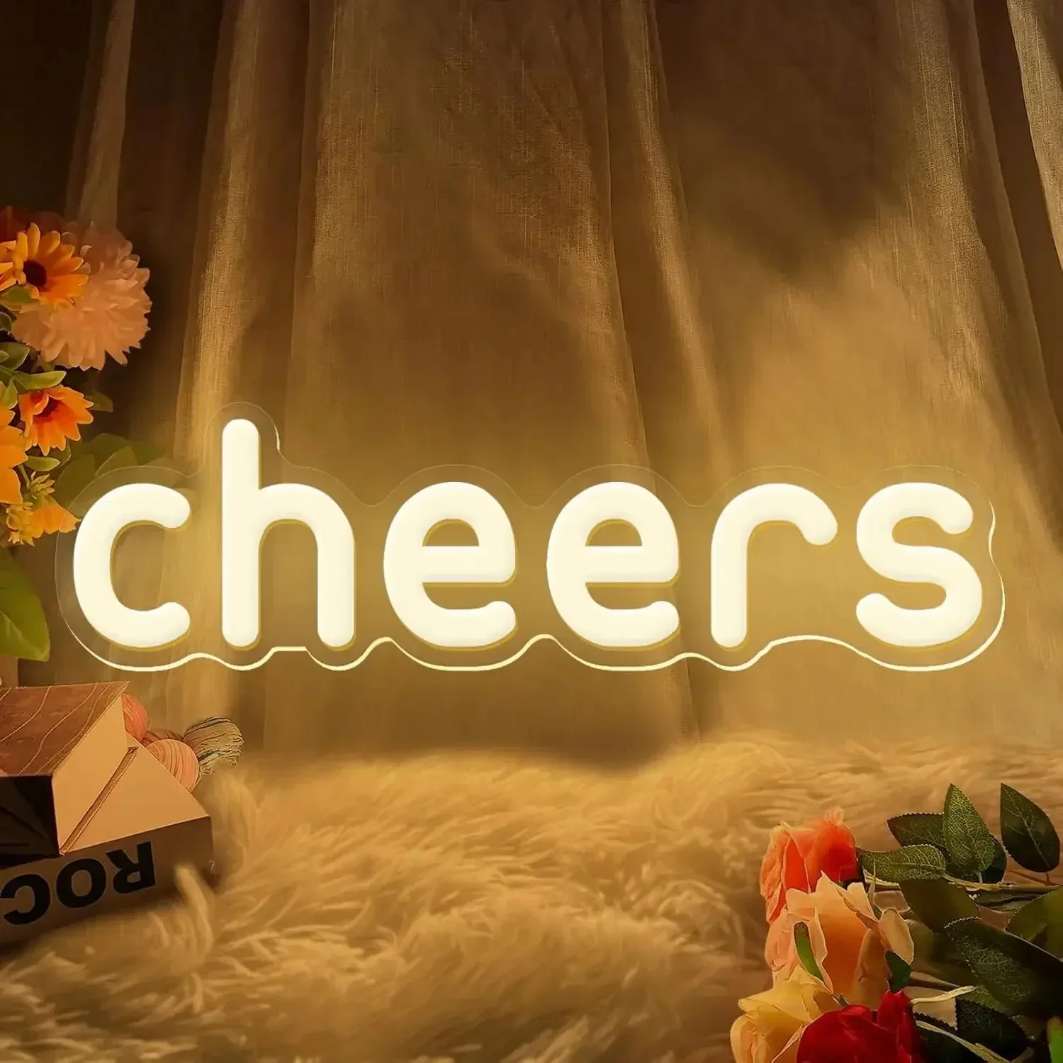 

Cheers Neon Sign LED Neon Light Sign For Wall Decor Wall Decor Wedding Birthday Party Bedroom Bar Shop Logo Lamp USB Night Light