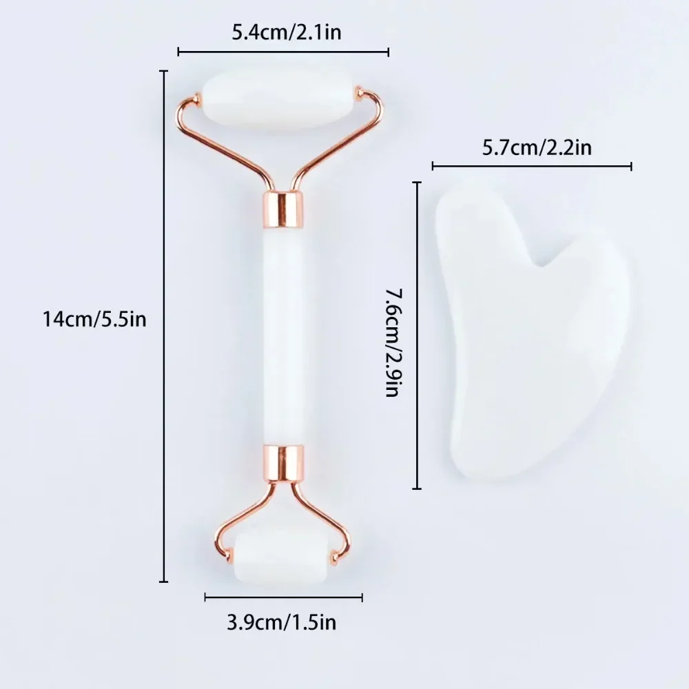 2개입 얼굴 마사지 키트 레진 페이스 롤러 괄사 보드 뷰티 스크래핑 마사지 롤러 페이스 리프팅 목 바디 스킨 케어 도구