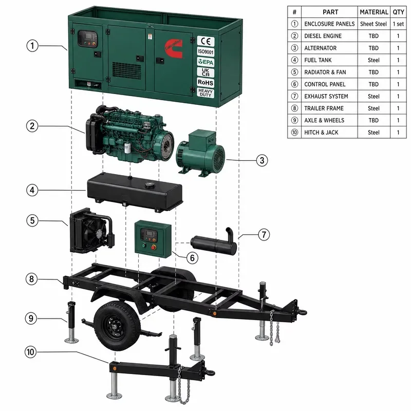 EPA EAC CE ISO Super Silent Generator Weichai 100Kva 200Kva 150kva 160kva 200kva 250kva 300kva for