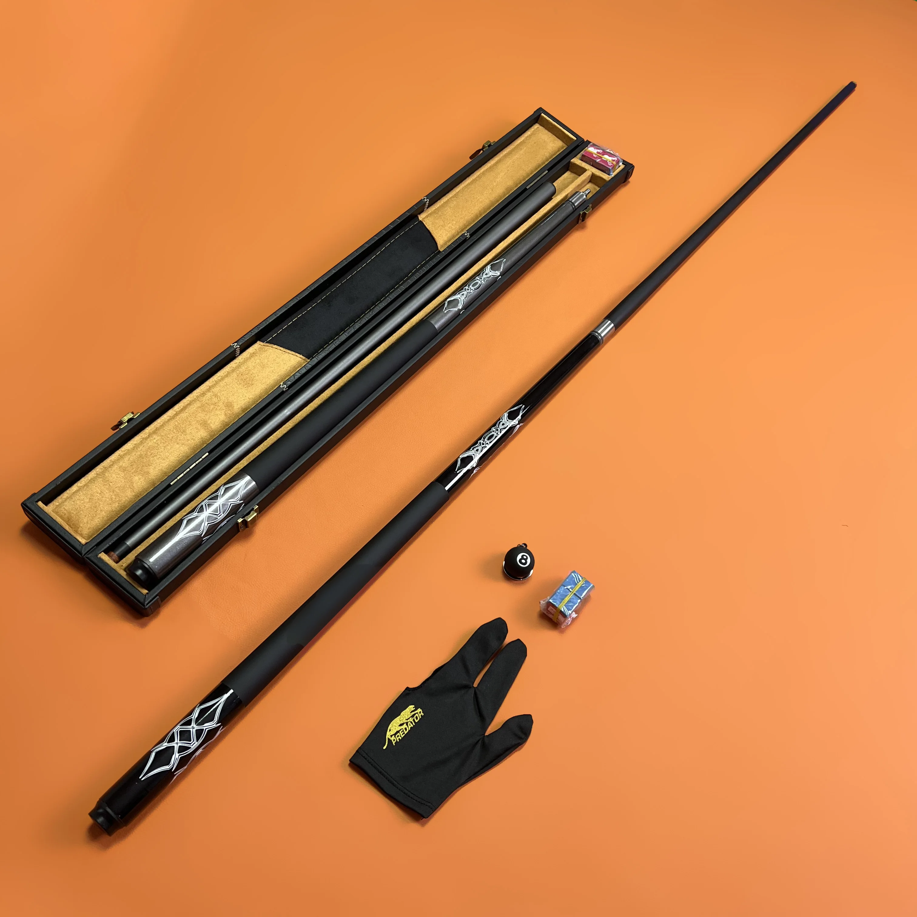 High-Quality Two-Piece Billiard Cue Stick with Advanced Carbon Head Suitable for Indoor And Outdoor Billiard Tables Perfect for