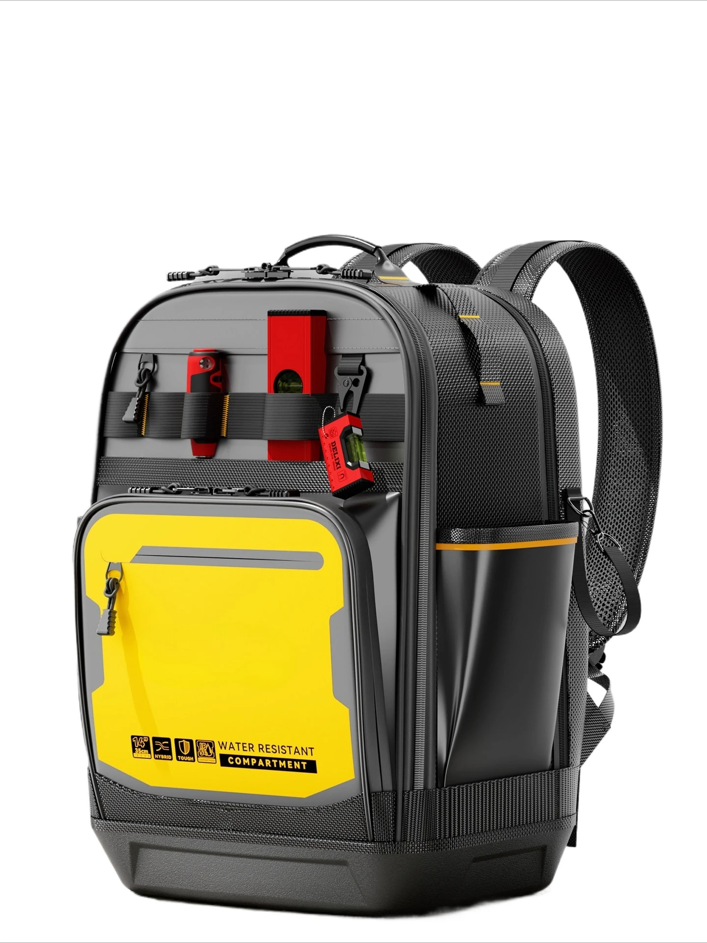 Shoulder tool backpack, sturdy and durable, specially designed for electricians, with large-capacity storage