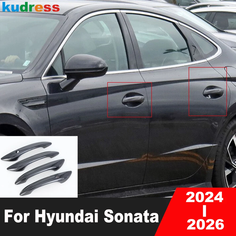 

Для Hyundai Sonata 2024 2025 2026, крышка дверной ручки автомобиля из углеродного волокна, накладка на боковую дверную ручку, крышка, накладка, аксессуары