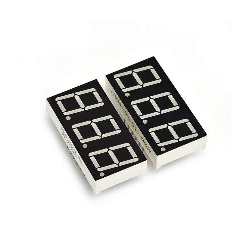 10 шт./лот светодиодная цифровая трубка 0,56 дюйма 3 бит общий катод/анод красный/синий/зеленый/белый/желтый