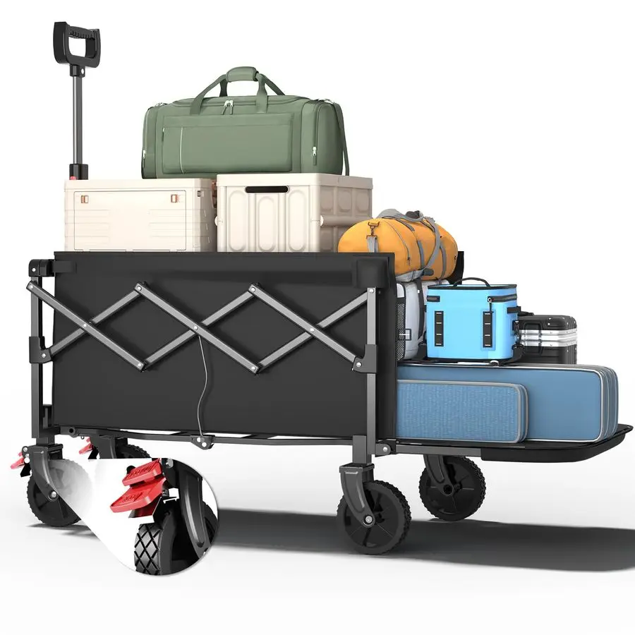 

Складная тележка, складные тележки с увеличенным объемом 40 л, складная тележка с задней дверью, портативные легкие универсальные тележки для продуктов