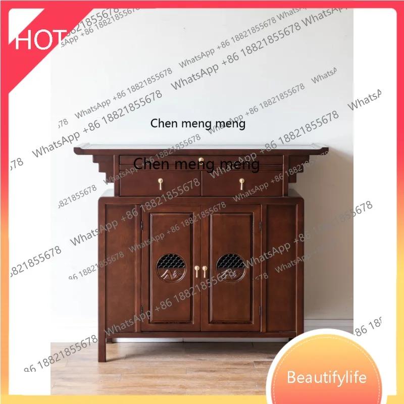 

A51 Входной столик из цельного дерева, китайский стол для благовоний, Будда, современный дом, гостиная, стол для благовоний и дани