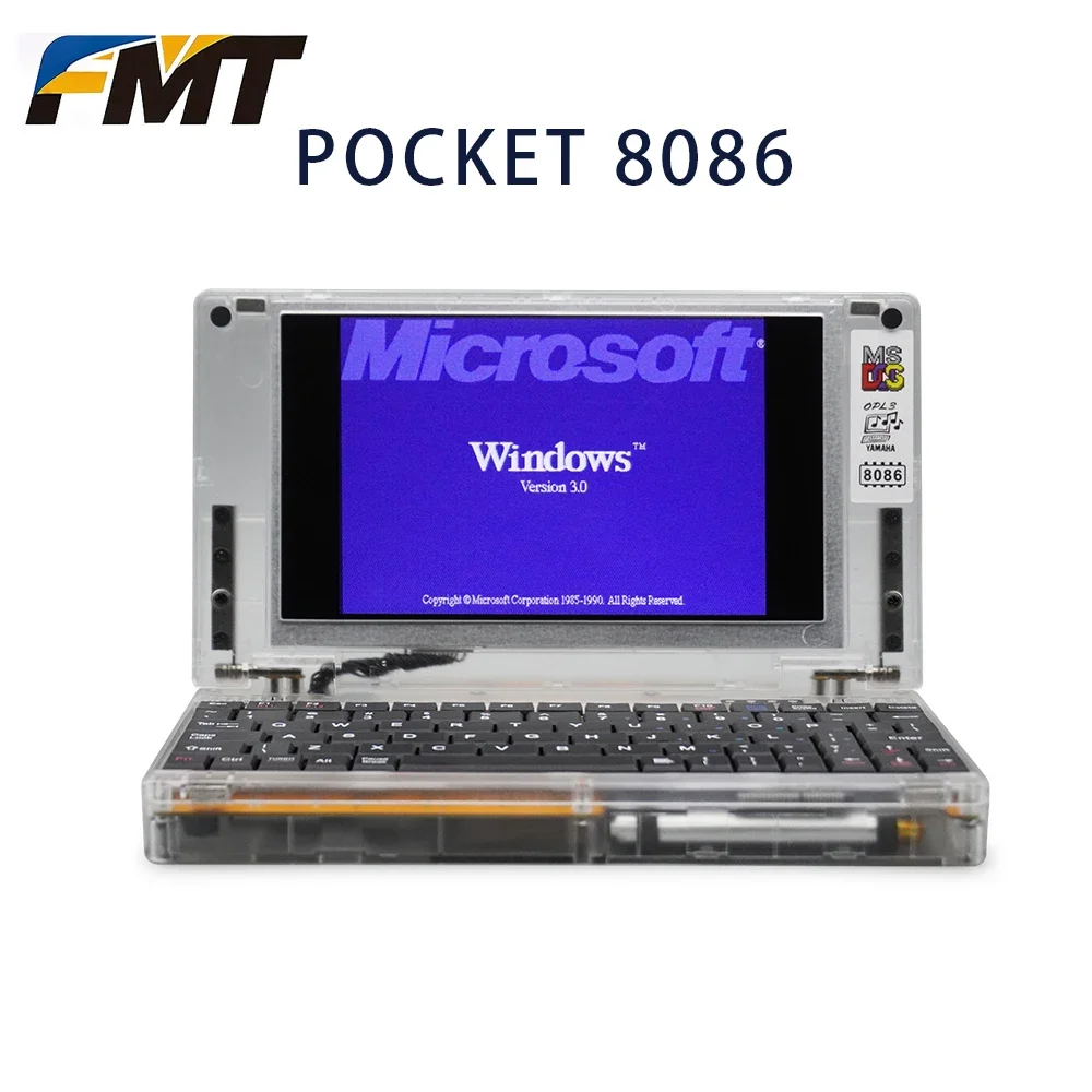 Computadora portátil FMT .Pocekt 8086 con sistema DOS, tarjeta gráfica VGA, compatible con IBM PC XT, máquina compatible con CPU 8086, principio de funcionamiento de microcomputadora.