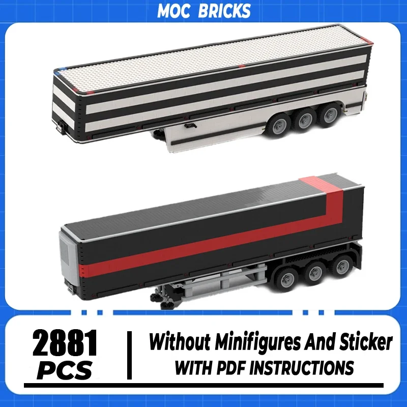 

Moc Building Bricks Semi-trailer for Giant Police Truck Model Technology Block Adapted to 5571-1Toy DIY Assembly Holiday Gift