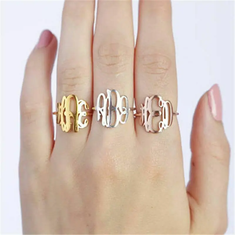 Personalized Customization with Initial Jewelry Gift Ring for Women Initial Letter Name Rings Best Jewelry Gift