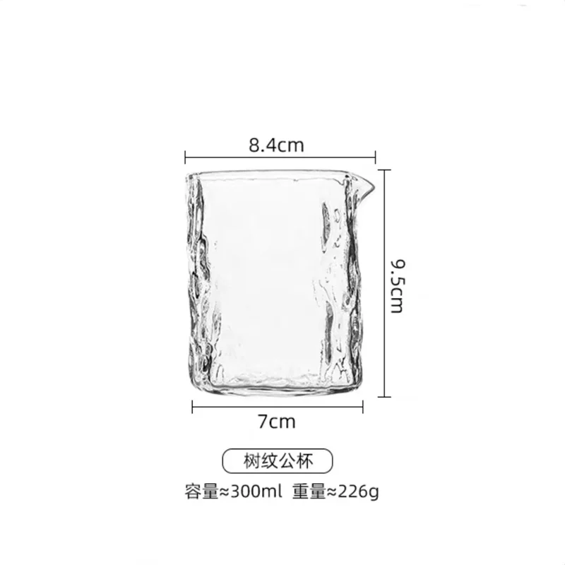 Transparent Uneven Hammer Pattern Glass Fair Cup Tea Mugs Chahai Tea Justice Cup Kung Fu Tea Pitcher
