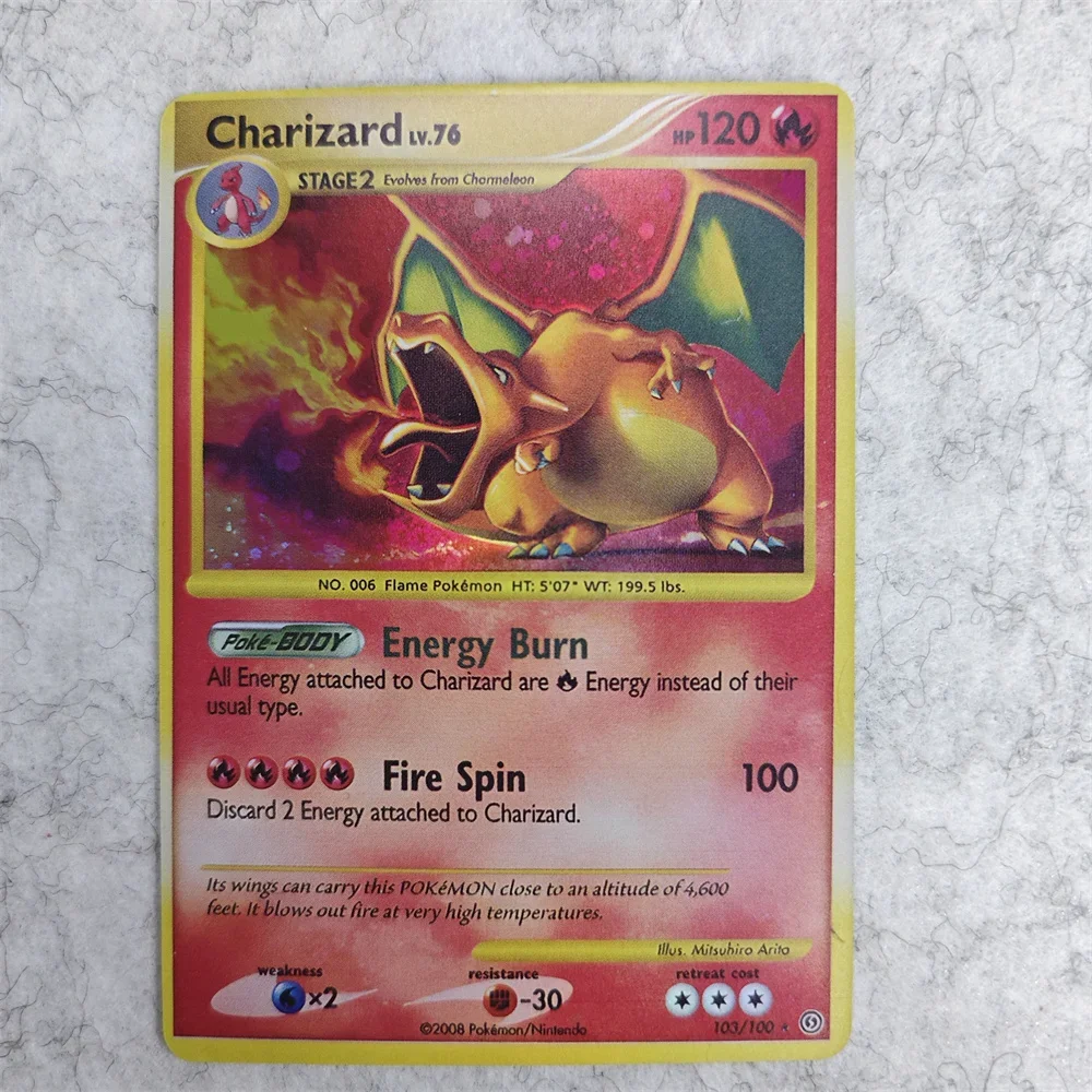 PTC Charizard Cards Shining Local Laser Ex GX VMX Hobbies Rare Collection Battle Card Exquisite Collection Game Toys Gifts view 4