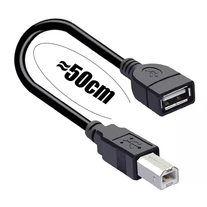 

1-10PCS New USB 2.0 Type A Female To USB B Male USB Printer Extension Cable 0.5m for Canon Brother Samsung Hp Epson Printer Cord