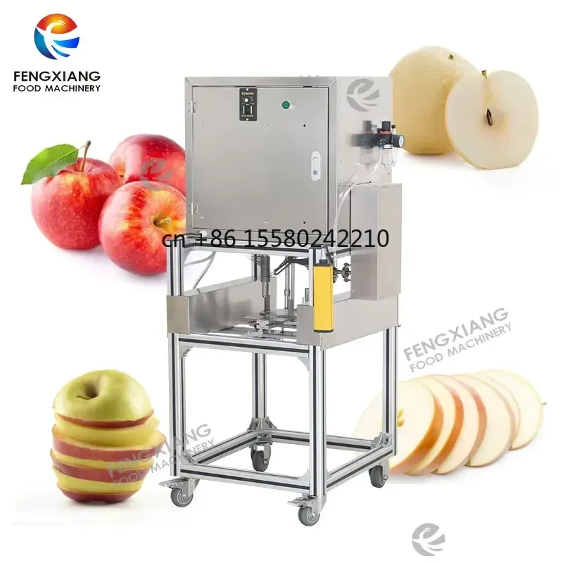 4-in-1 Dual Heads Peeler Machine for Peeling Coring Slicing and Chunks Cutting with CE Certificate