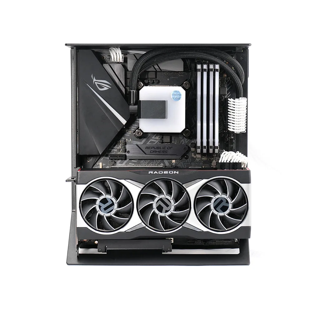 All Aluminum Open Rack ATX Computer Case Fan Water-Cooler ATX Power Supply Vertical Chassis Desktop MATX Gaming Case Customize