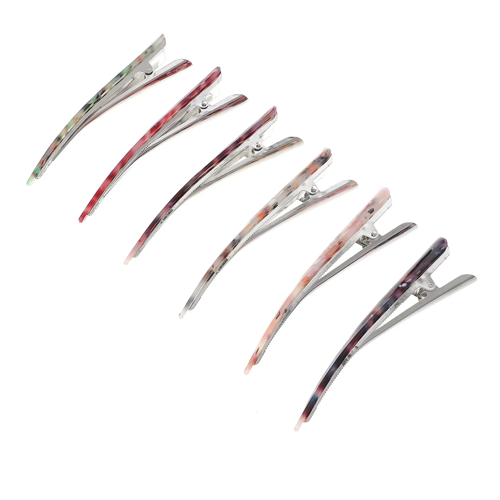 

6Pcs Hairpin Rare Retro Vintage Alligator Clips Chic Duckbill Clamp Hair Styling Decoration Fashion Hair Clip Accessory