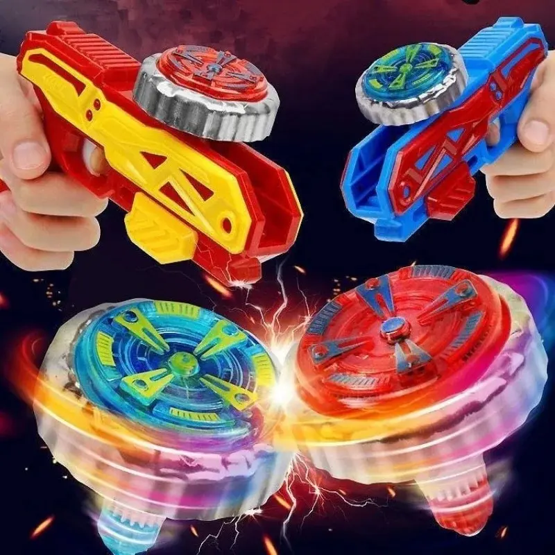 Gyro Children Luminous Rotating Gyro Gun Parents and Children Outdoor Battles Boys Light Toys