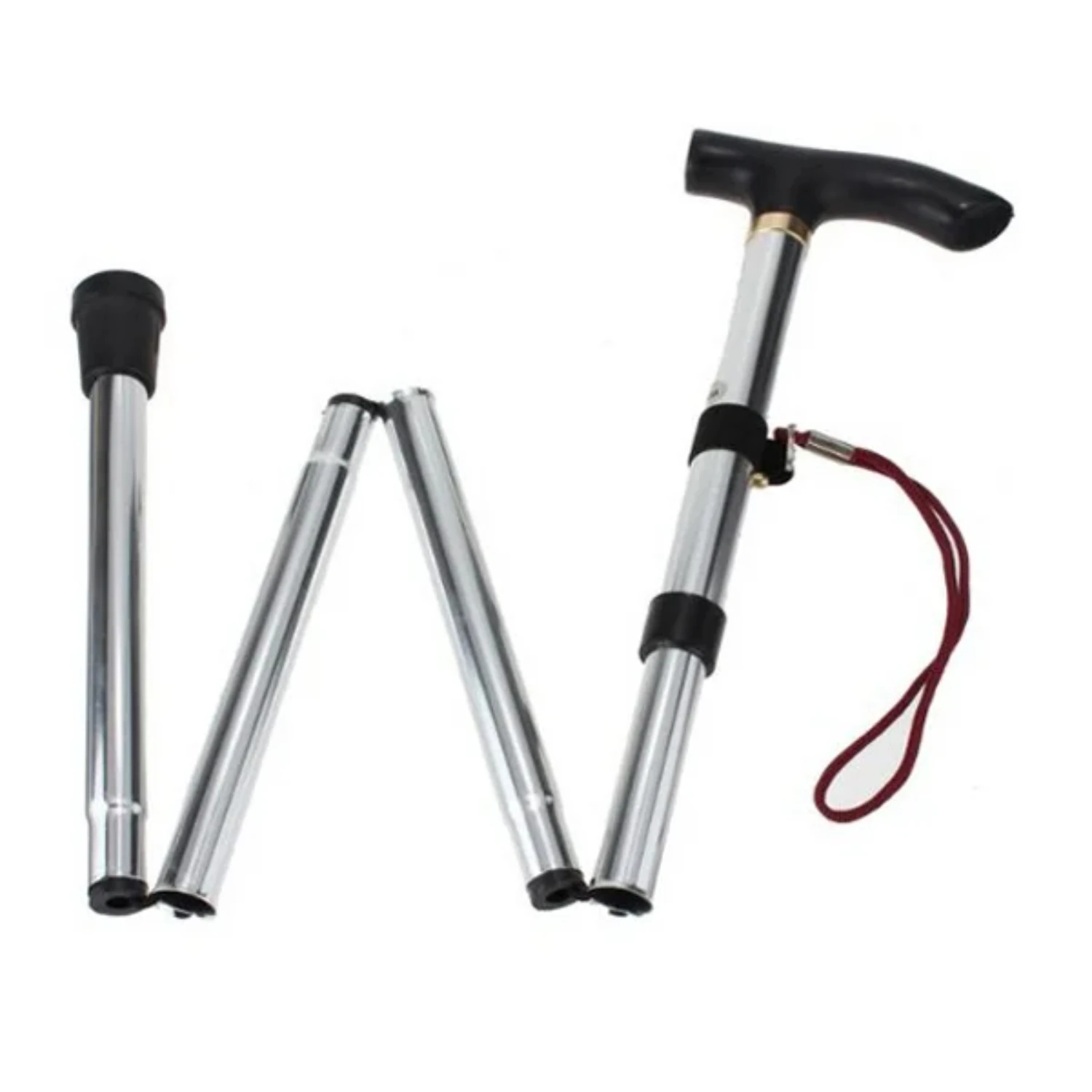 

Collapsible Walking Cane Folding Stick Adjustable Aluminum Bastones Para Senderismo