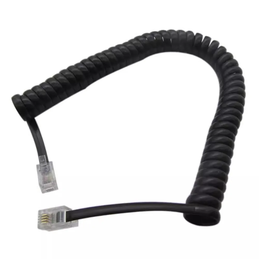 Durable 4 Core Telephone Handset Spring Cable Flexible Spiral Wire Replacement For Professional Office Phone