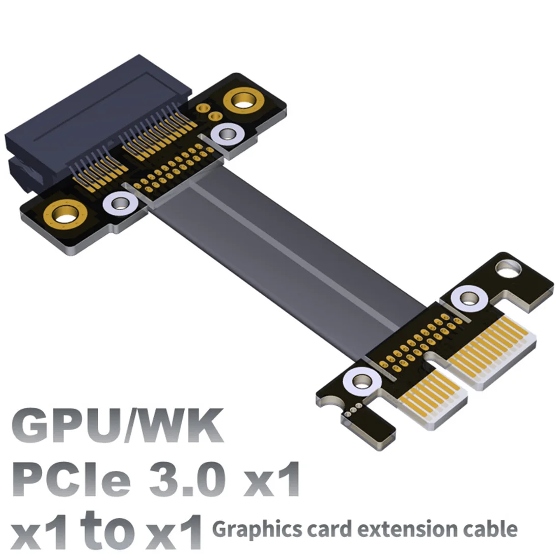 ADT-Link R11SF PCIe 3.0 x1 auf x1 PCIE3.0 Verlängerungskabel 8G/bps High Speed PCI Express Riser Card Extender Flachbandkabel für GPU