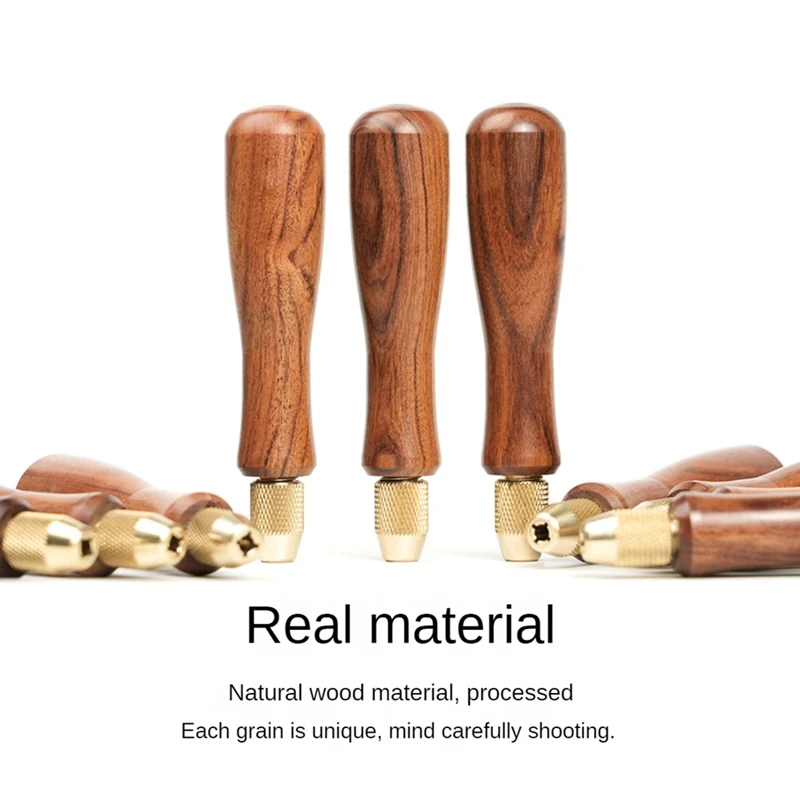 PROMOTION! Wood File Handle Wooden Handles With Brass Collet Chuck For Small Files Spare Parts Accessories DIY