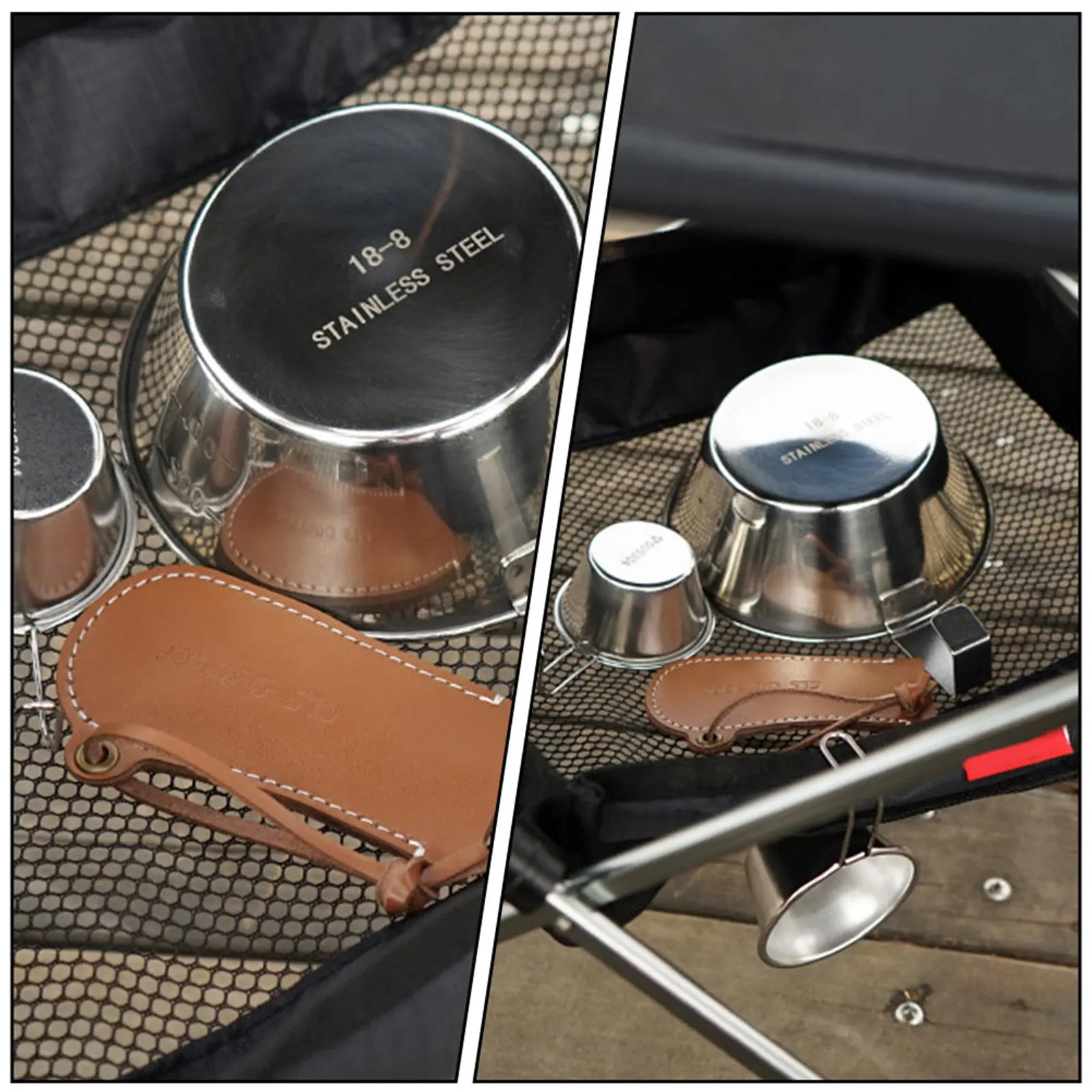 2Pcs Outdoor Storage Mesh Bag for Folding Tables Ventilated Hangable Organizer Wrinkle Resistant Shape Retaining Multi Use