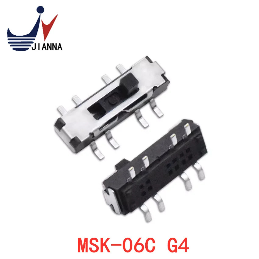 Three-section patch small toggle switch Vertical vertical 8-pin toggle the third-gear patch MSK-06C G4 handle height 4MM
