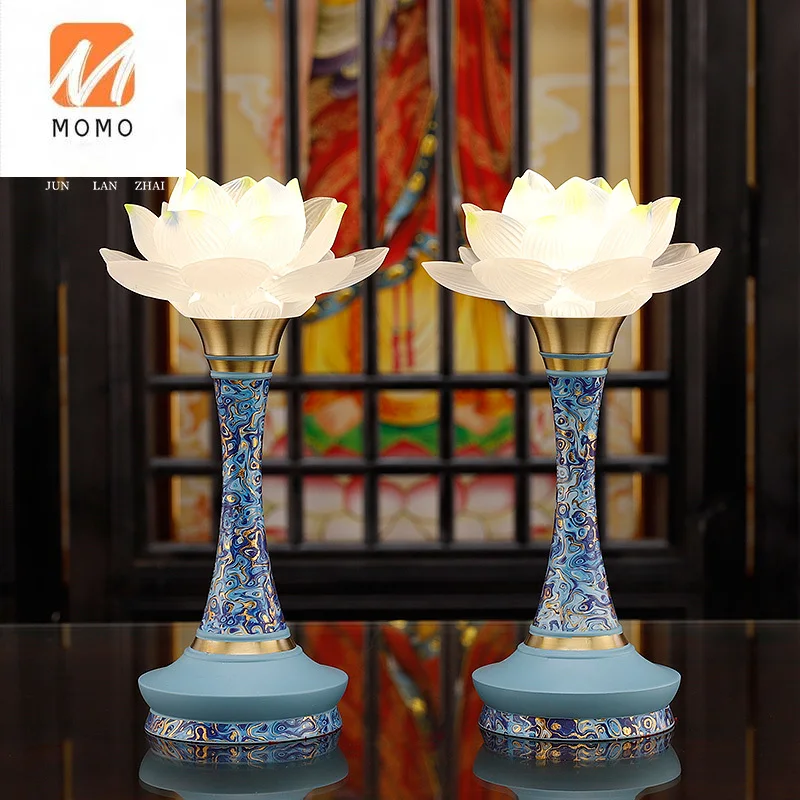 Lotus Lamp Household Worship Pilot Lamp Indoor Plug-in Led Lamp Buddha Front Buddha Worshiping Lamp Buddha Lamp