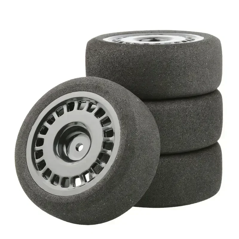 4Pcs 68mm Foam Tire Sponge Tyre Wheel Rim Set for Wltoys 144001 124016 124017 124018 124019 104001 RC Car Upgrade Parts view 2