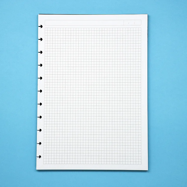 Cuaderno de hojas sueltas A4 con agujero De Seta recargado, cuadernos en blanco de línea Horizontal y diarios, cuaderno de hojas sueltas, papel de