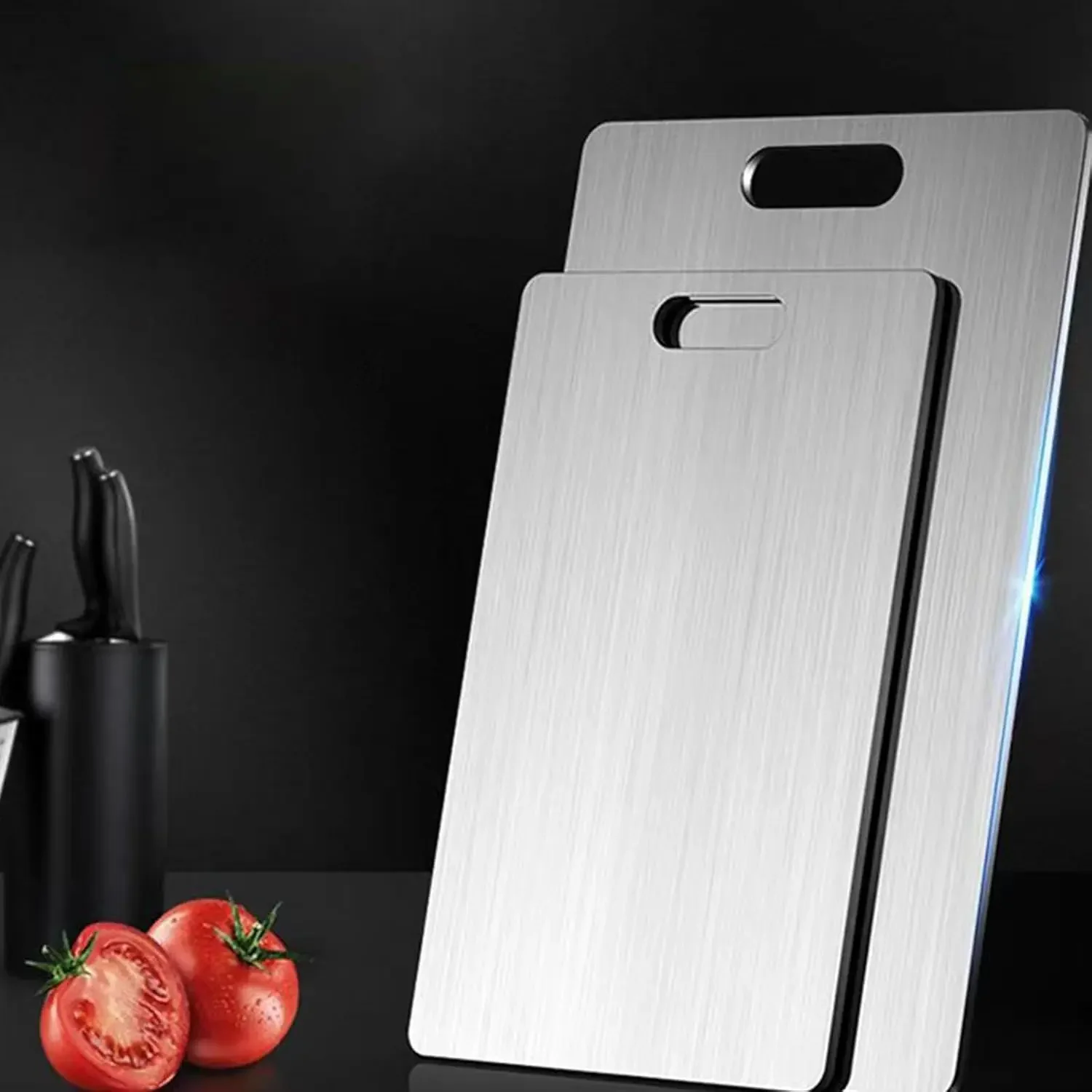 Thickened Stainless Steel Chopping Board Rounded Corners For Safe Food Preparation Scratch Cutting Hygienic Food Preparation