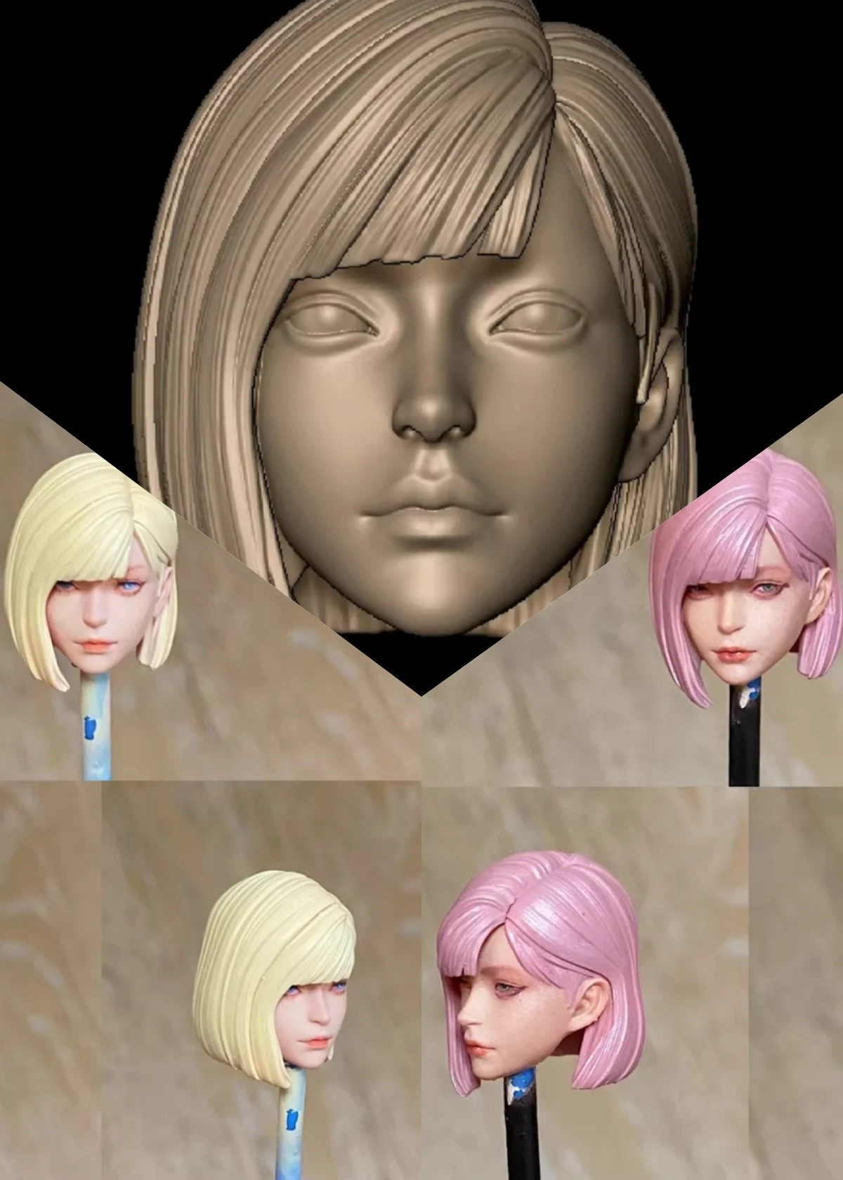 

【30days Made】1/12 Scale Female Model Heroine Unpainted/Painted Head Sculpt Accessories Fit 6''Action Figure Toys Fit Romankey