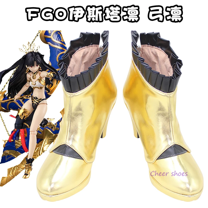 Zapatos de Cosplay de Anime Fate Grand Order para mujer, zapatos de Halloween, disfraz de jinete, Prop Rider, botas de tacón alto