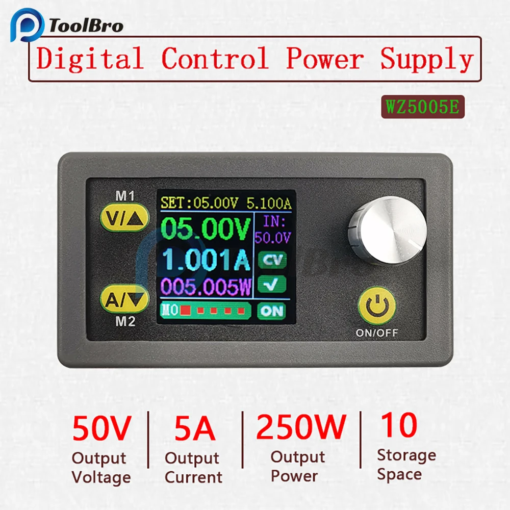 

DC-DC Step Down Buck Converter 50V 5A Adjustable DC Laboratory Power Supply Voltage Regulator USB 485 Digital Voltmeter Ammeter