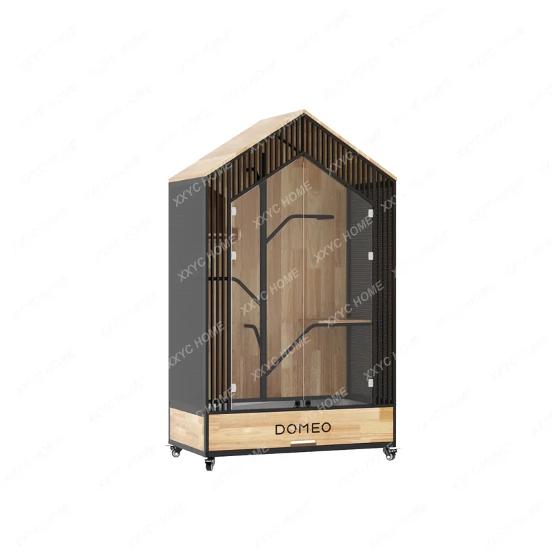 

Bird and Tree Parrot Bird Cage Villa Luxury Solid Wood Bird Cage Cabinet Ecological Transparent Large Villa