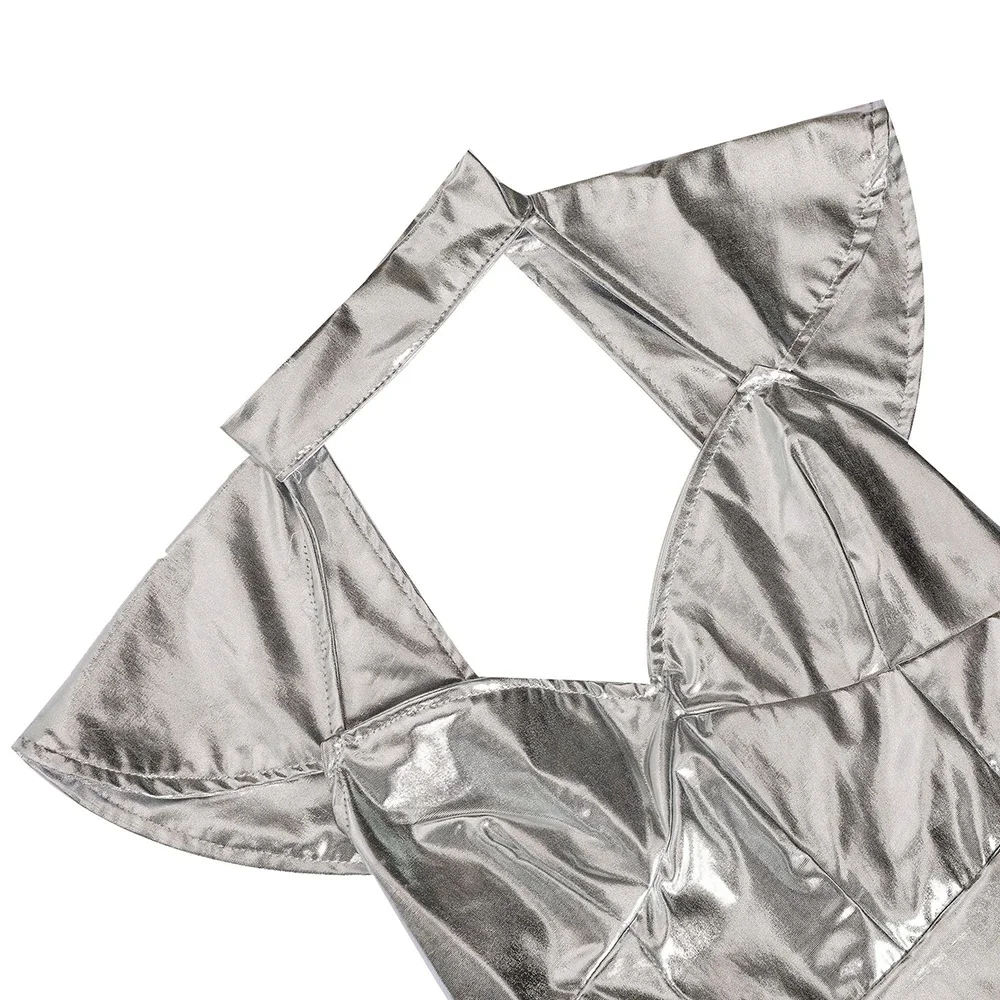 Schönes Sexy Damen-Halloween-Weltraumkostüm Cosplay Planet Silber Mann Uniform Bühnenkostüm Astronauten-Kostüm – Detail 9