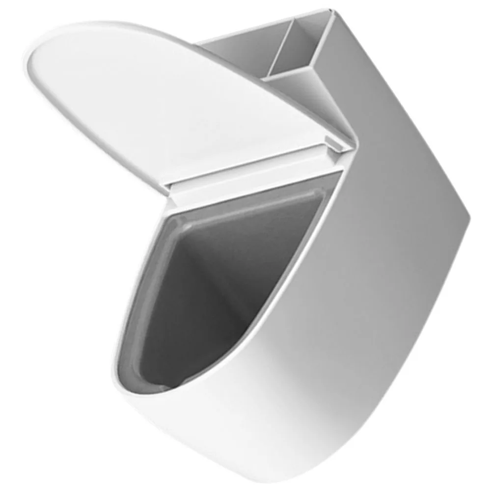 

Wall Mount Ashtray Stainless Steel Abs Toilet Shaped Smokeless Indoor Holder Bathroom Living Room Cigarette Container With Lid